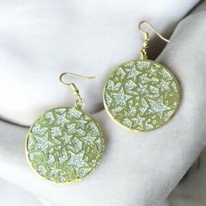 Gold Star Pattern Earrings